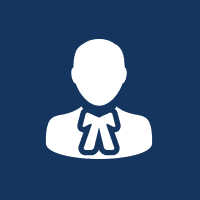 Silhouette of person in formal attire